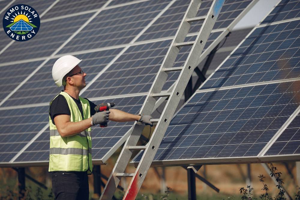 Home solar panel installation in Singhana by Namo Solar Energy